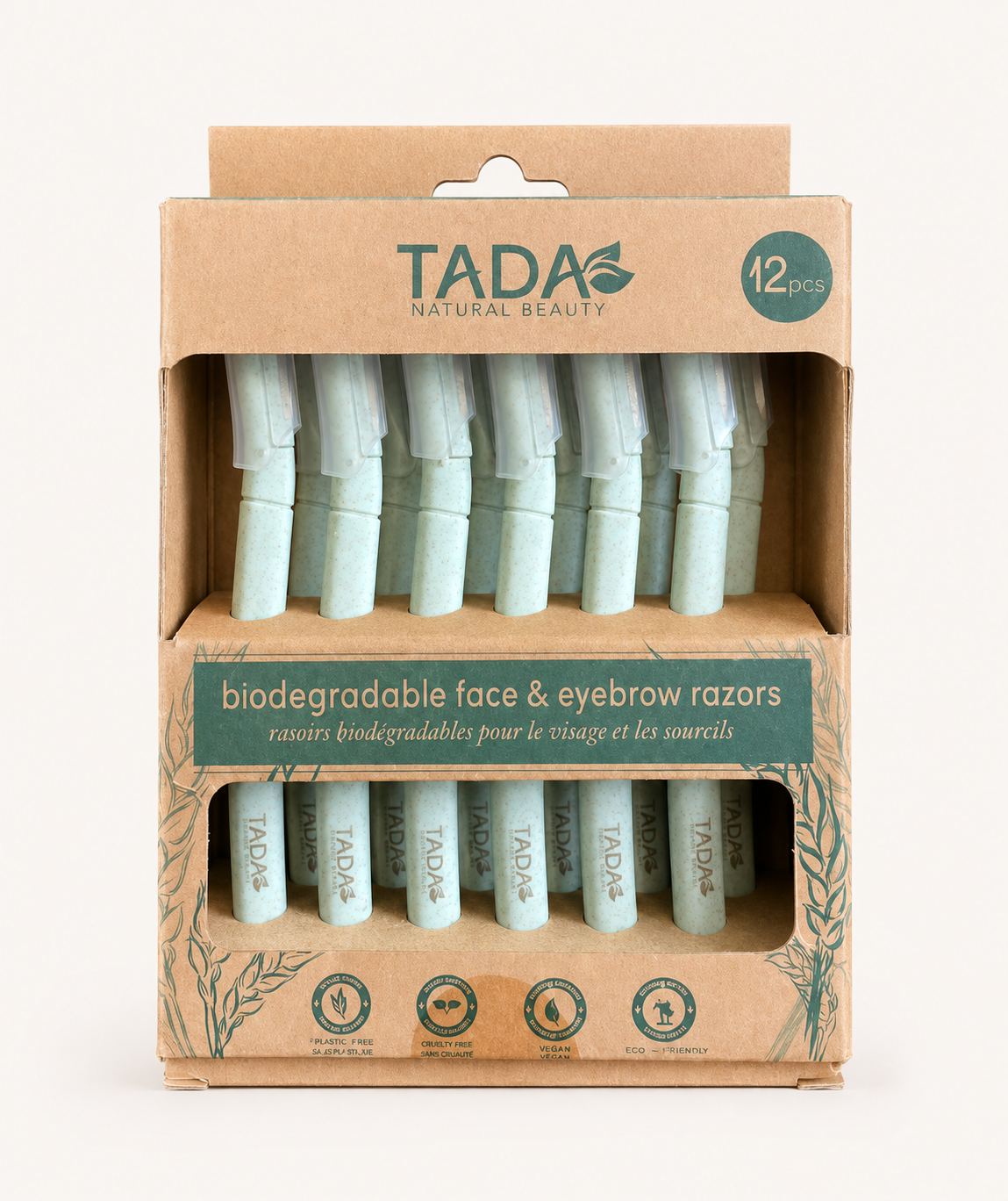 Biodegradable Face & Eyebrow Razor Display