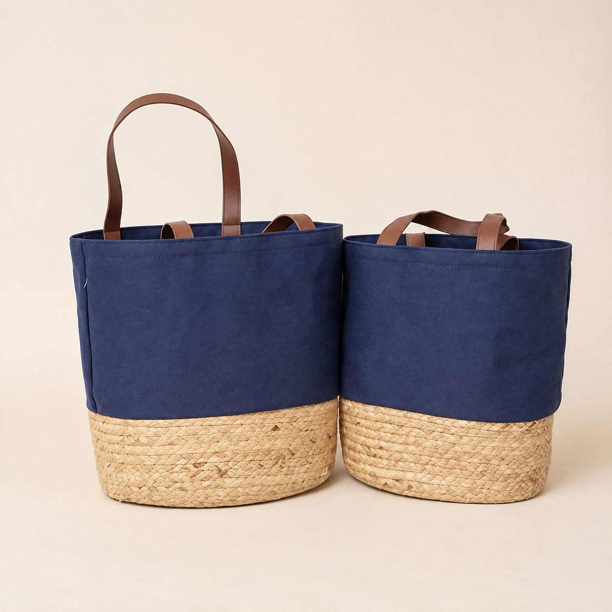 Navy Woven Storage Basket Set
