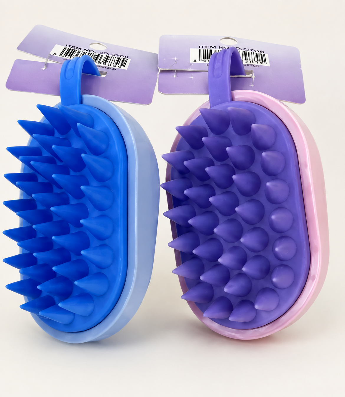 Oval Scalp Massage Brush Pair