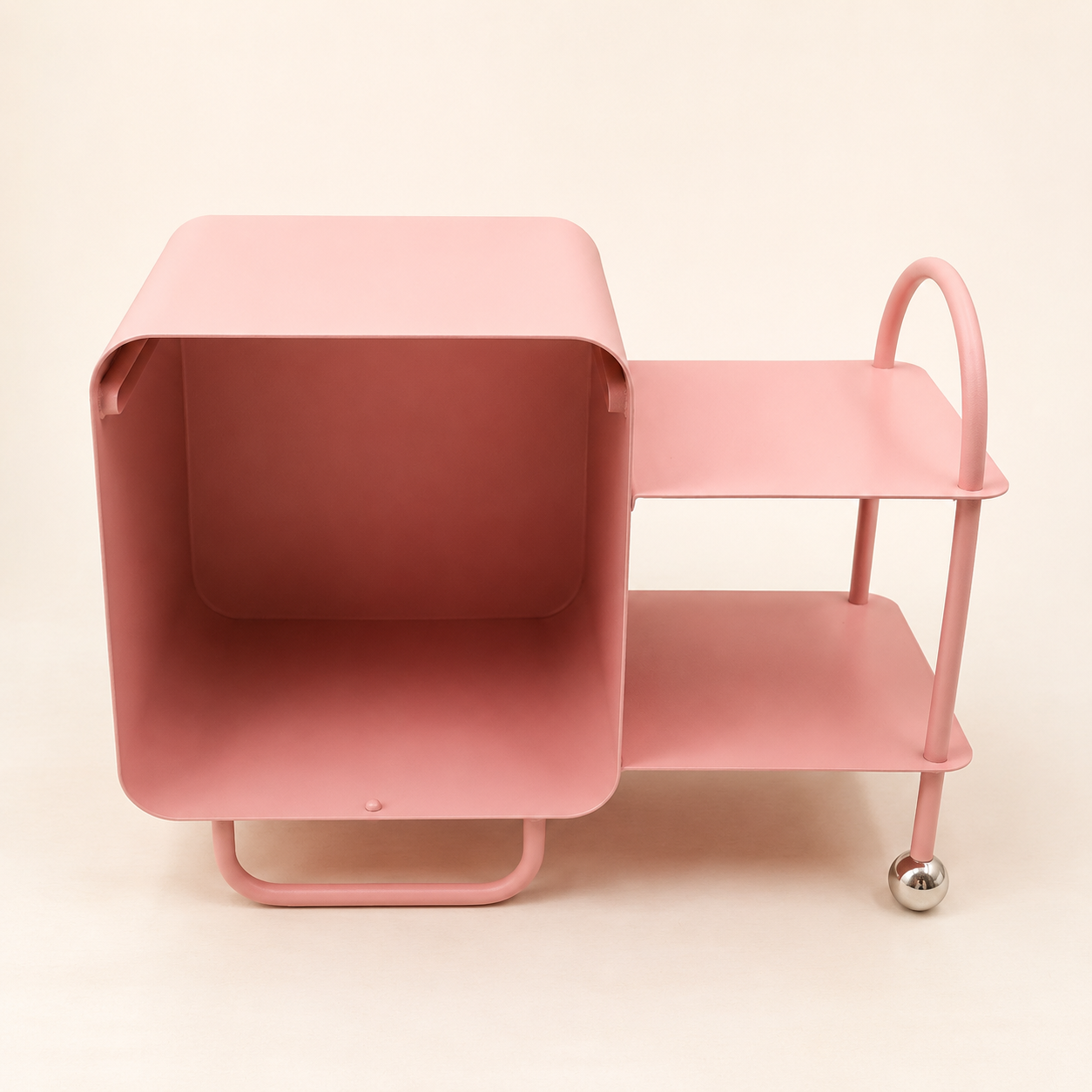 Pink Metal Desktop Storage Organizer