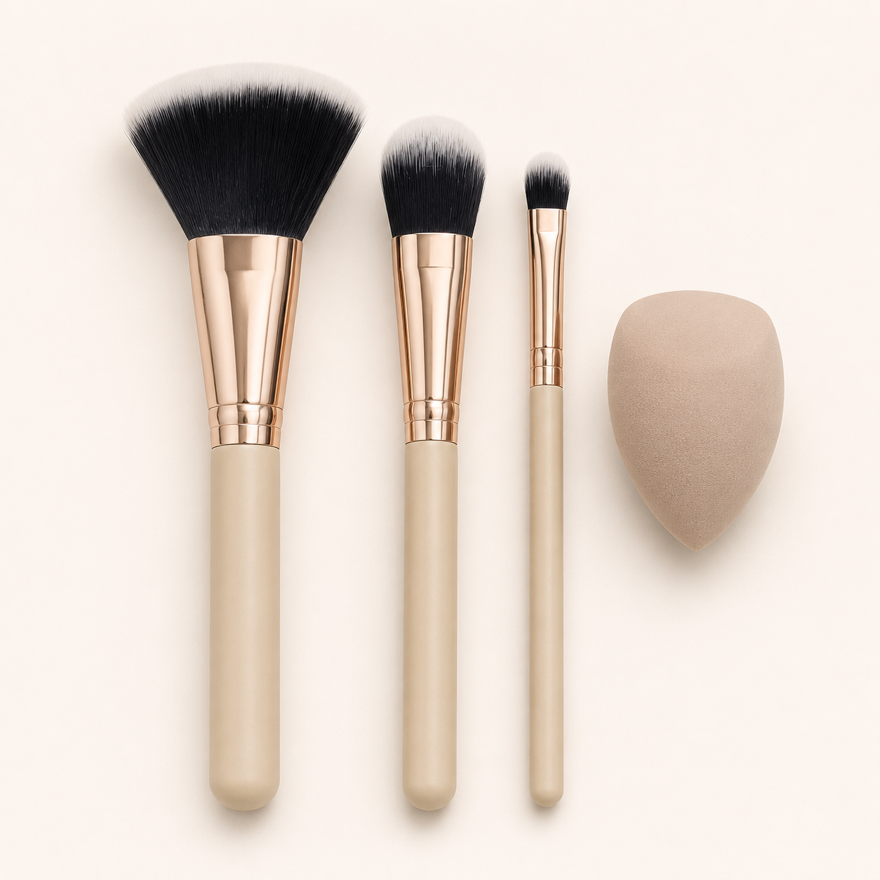 Rose Gold Brush & Sponge Set