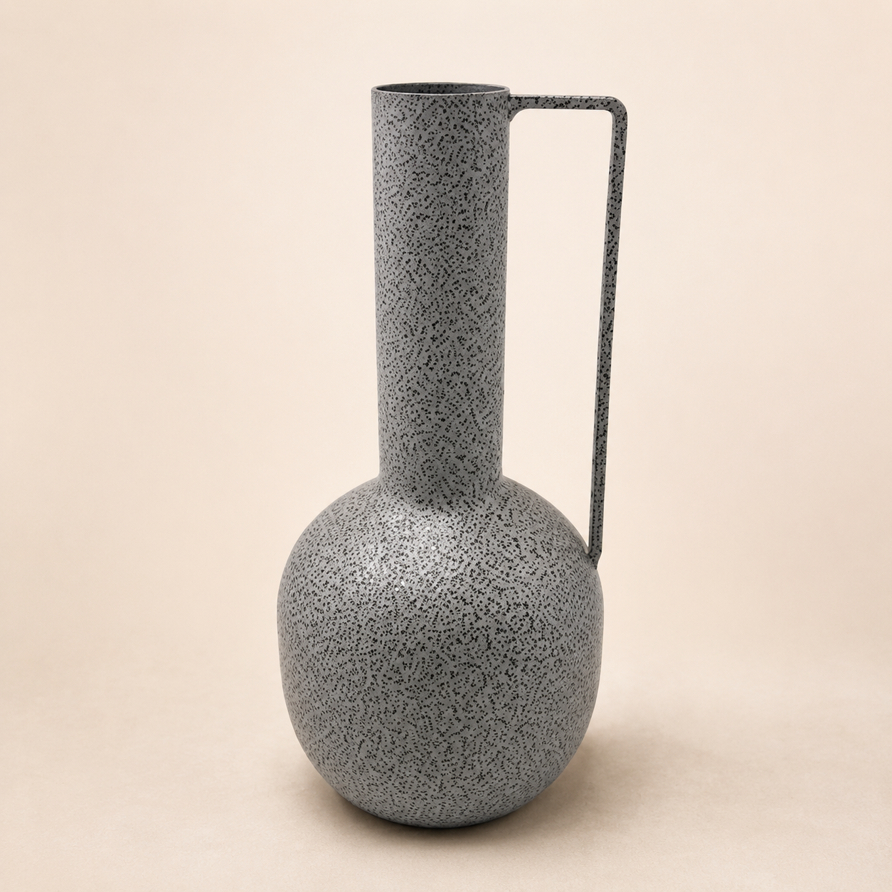 Speckled Gray Sculptural Vase