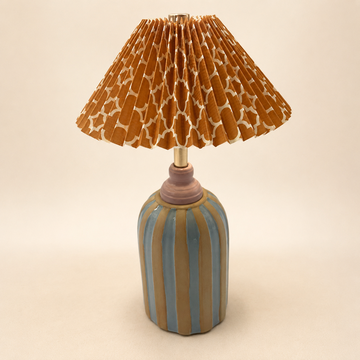Striped Ceramic Table Lamp