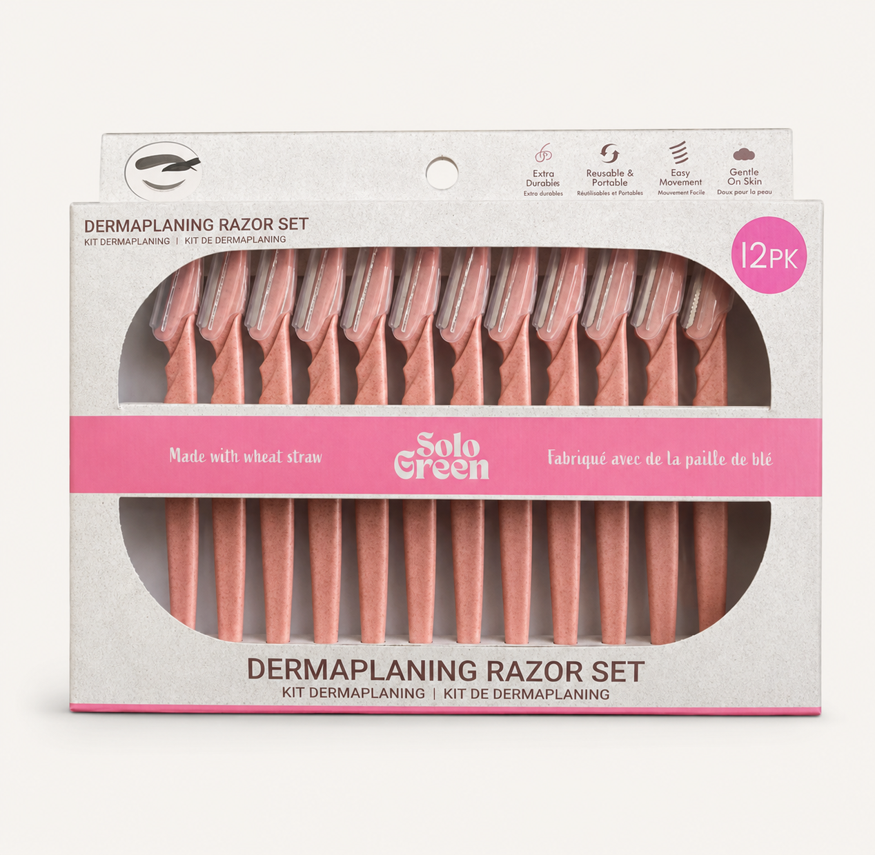 Wheat-Straw Dermaplaning Razor Set